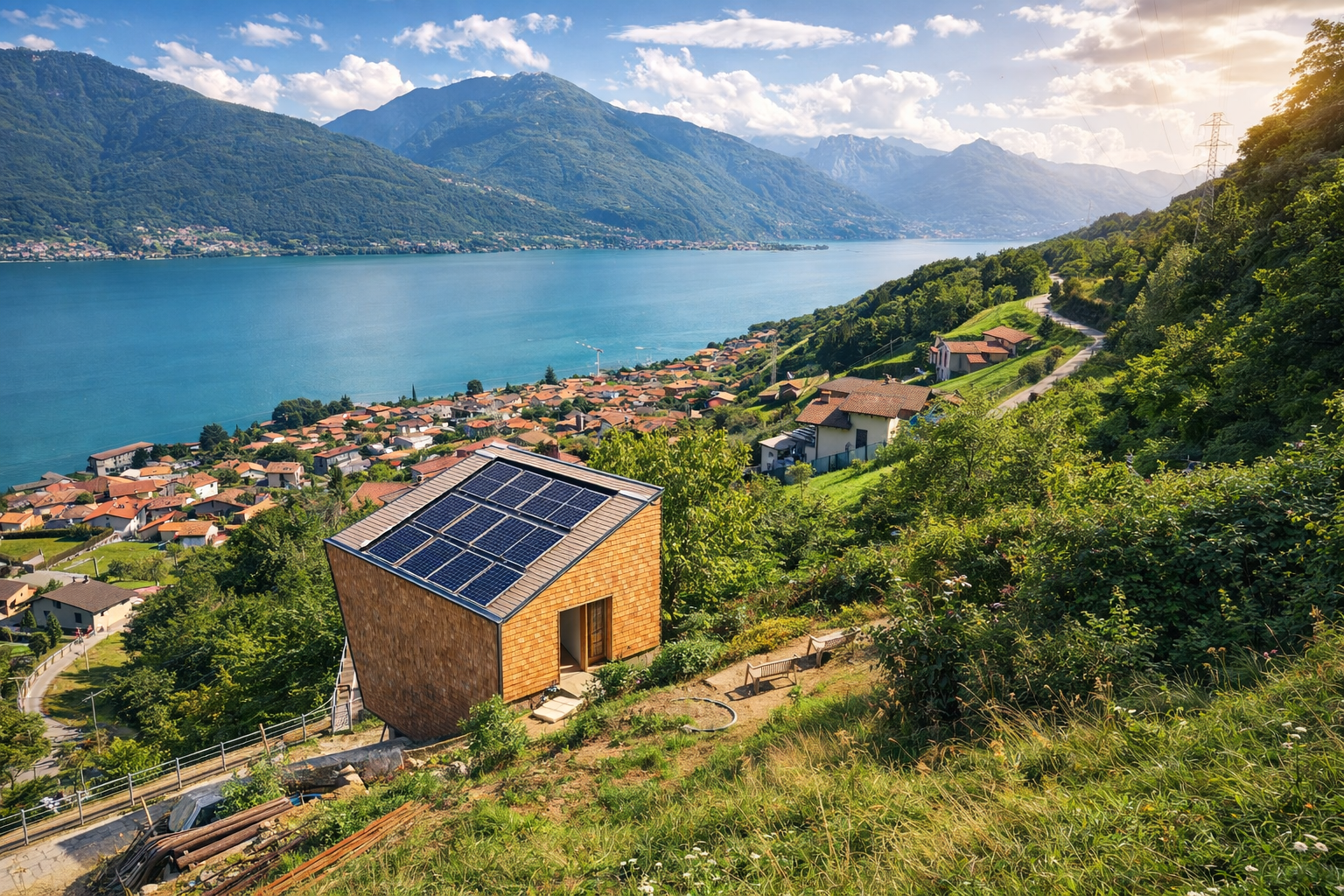 Villa Visione mit Blick auf den Lago di Como